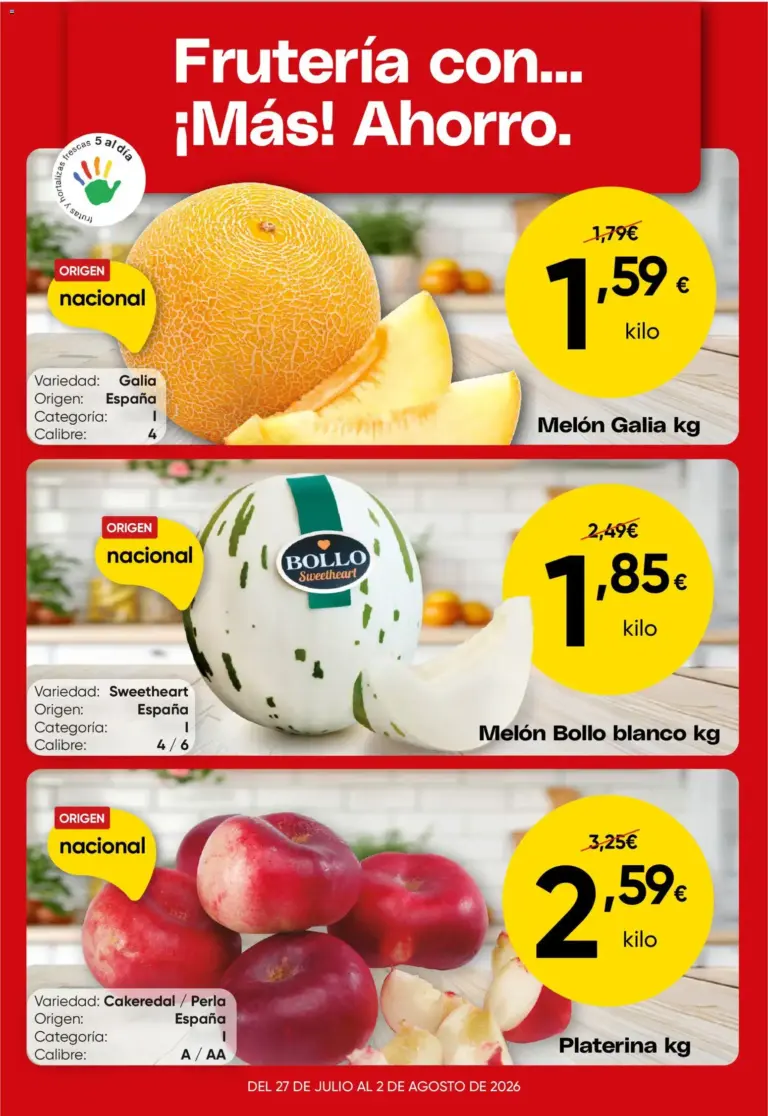 Froiz oferta semanal del 27/07/2026