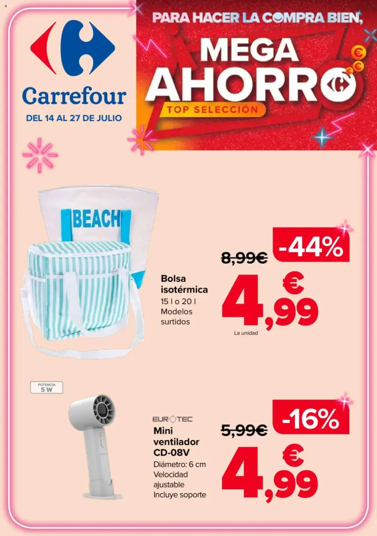 Carrefour mega ahorro del 14/07/2026