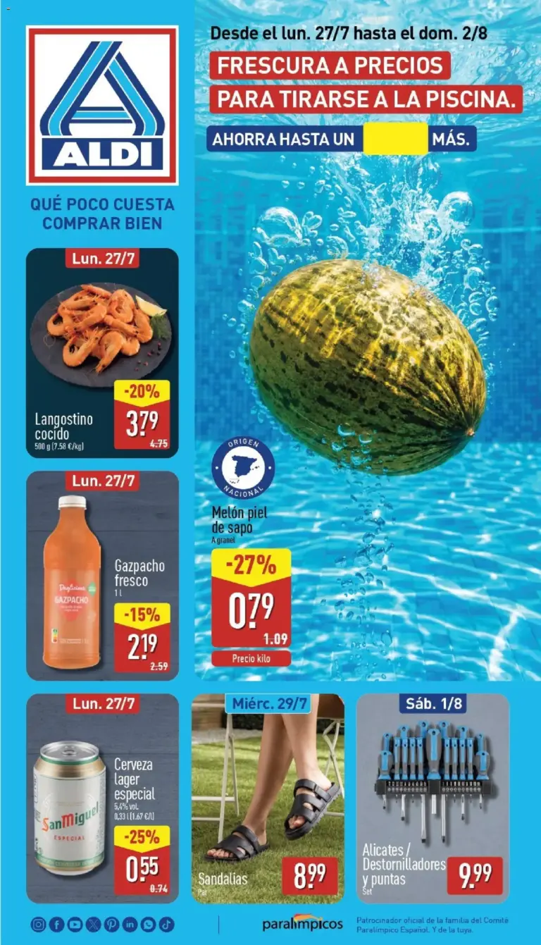 Aldi folleto península del 27/07/2026