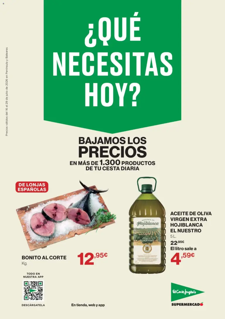 El corte inglés solo 3 días 21/07/2026