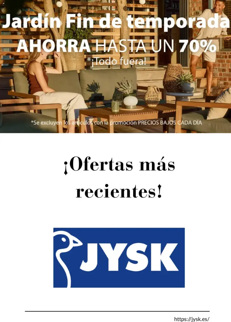 Jysk folleto 29/07/2026 - 29/08/2026