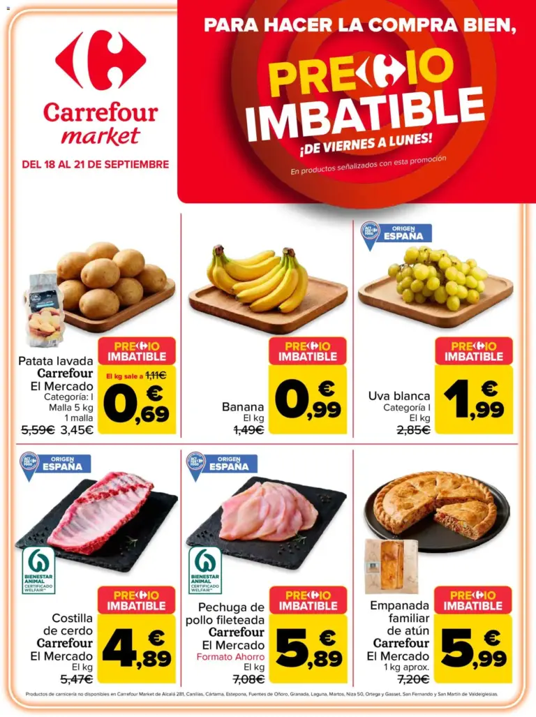 Carrefour market precio imbatible 18/09/2026 - 21/09/2026
