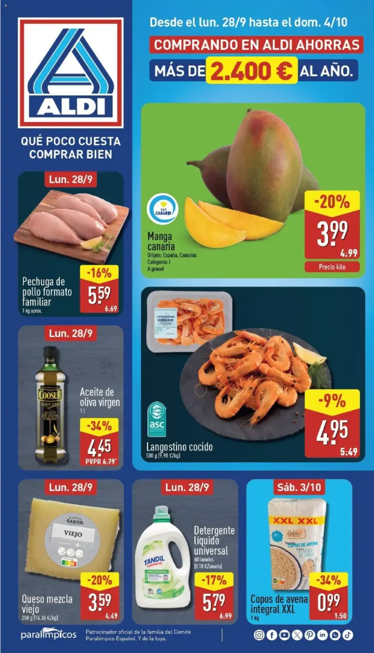 Aldi folleto canarias del 28/09/2026