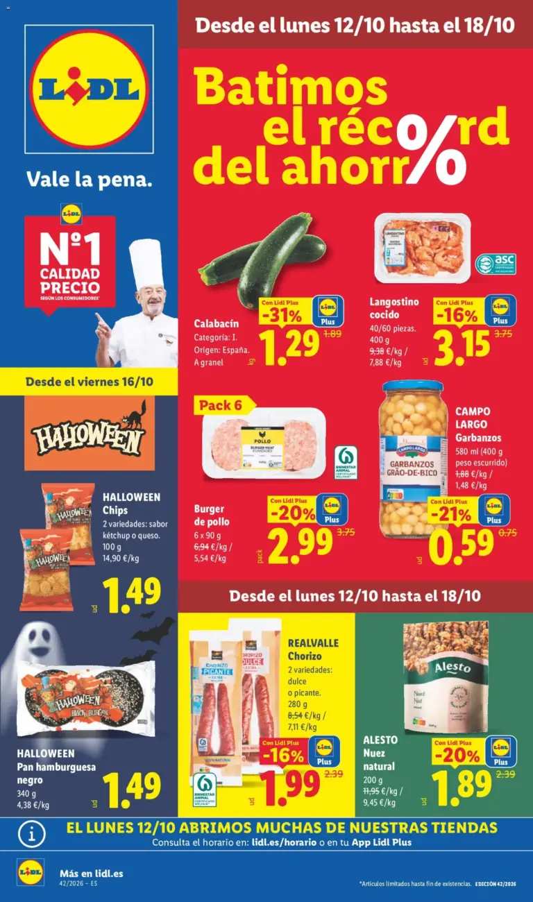 Lidl folleto del 12/10/2026