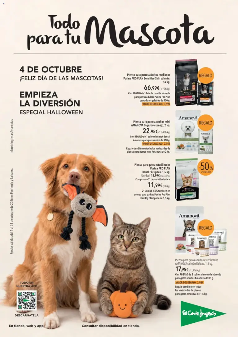 El corte inglés mascota 01/10/2026
